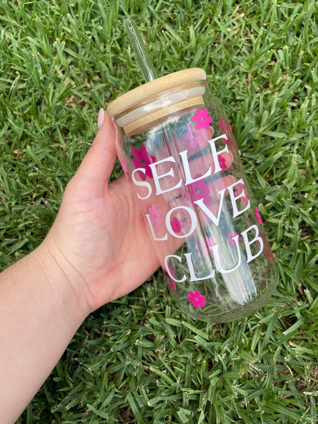 Vinyl Bamboo - Clear Glass Cups