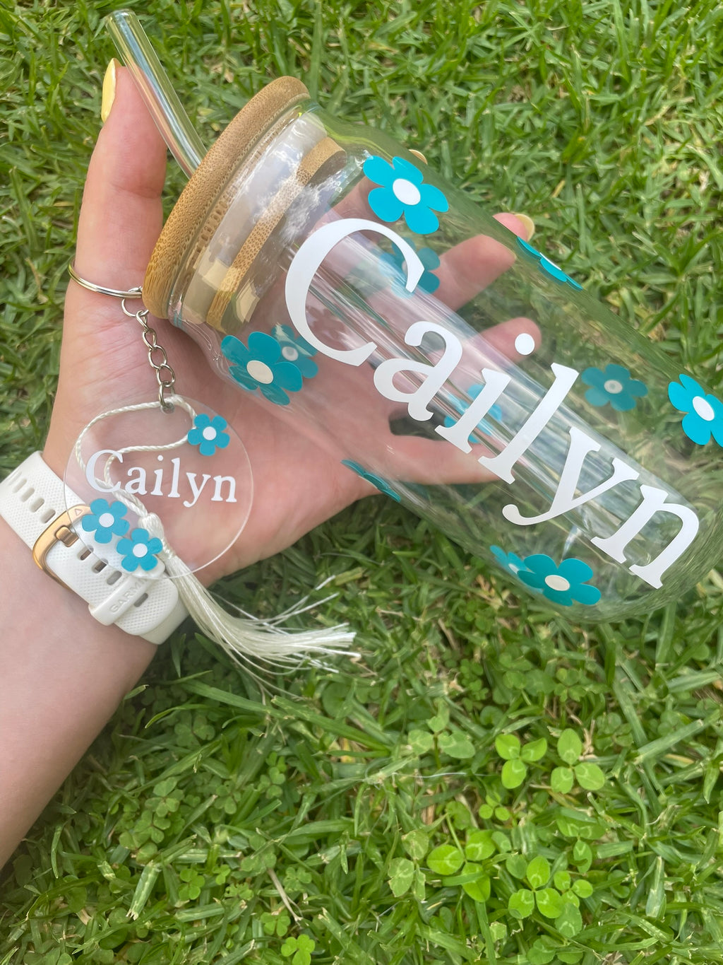 Vinyl Bamboo - Clear Glass Cups