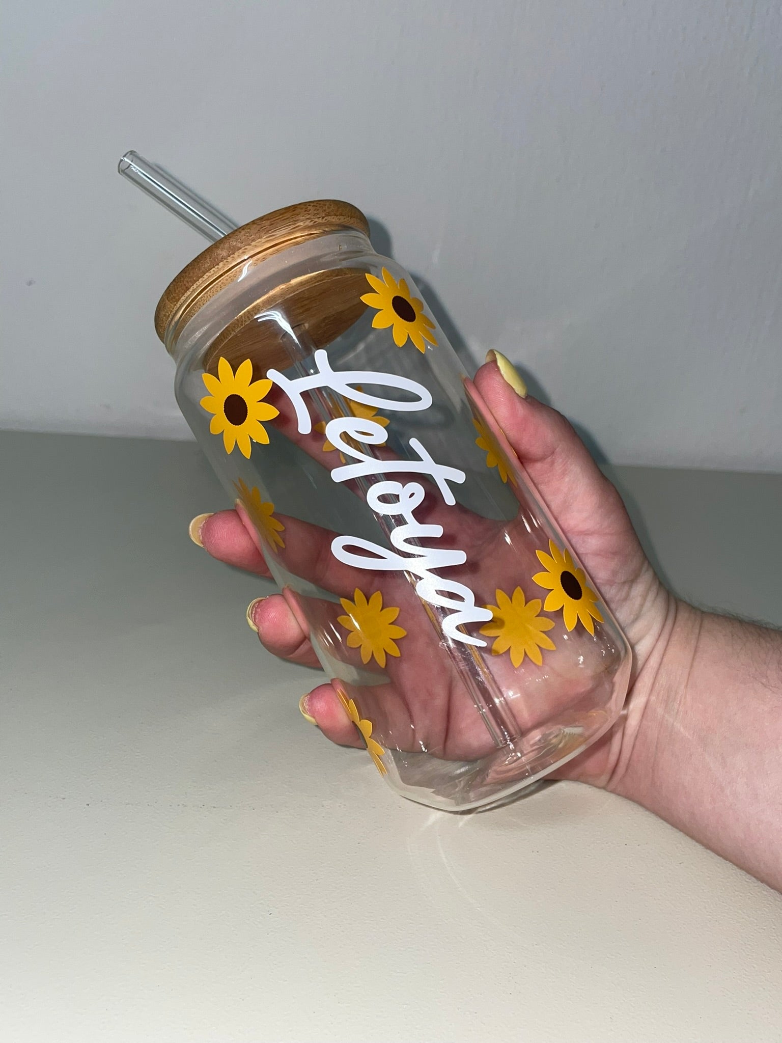 Vinyl Bamboo - Clear Glass Cups