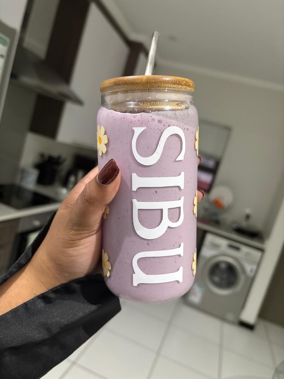 Vinyl Bamboo - Clear Glass Cups